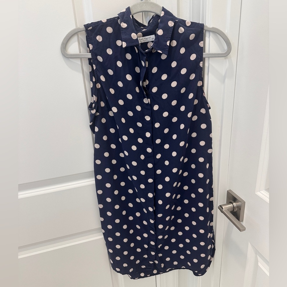 Equipment Femme | Polka Dot Collared Dress - perfect for work!